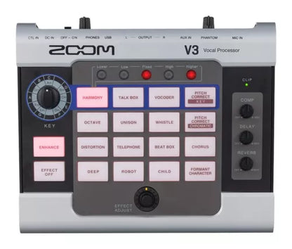 Zoom V3 Multi-Effect Vocal Processor USB Interface for Live Streaming Brand New