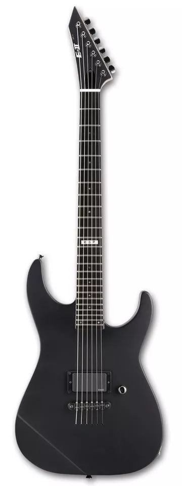 ESP E-II M-I THRU NT Black Satin Electric Guitar w/gig case