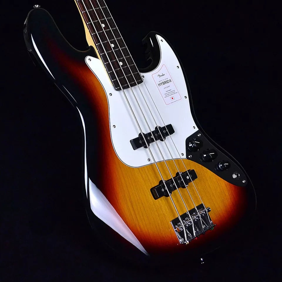 Fender Made in Japan Hybrid II Series Jazz Bass 3-Color Sunburst Bass Guitar New