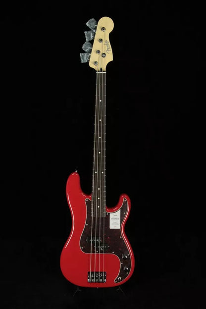 Fender Made in Japan Hybrid II Precision Bass Modena Red Electric Bass w/case