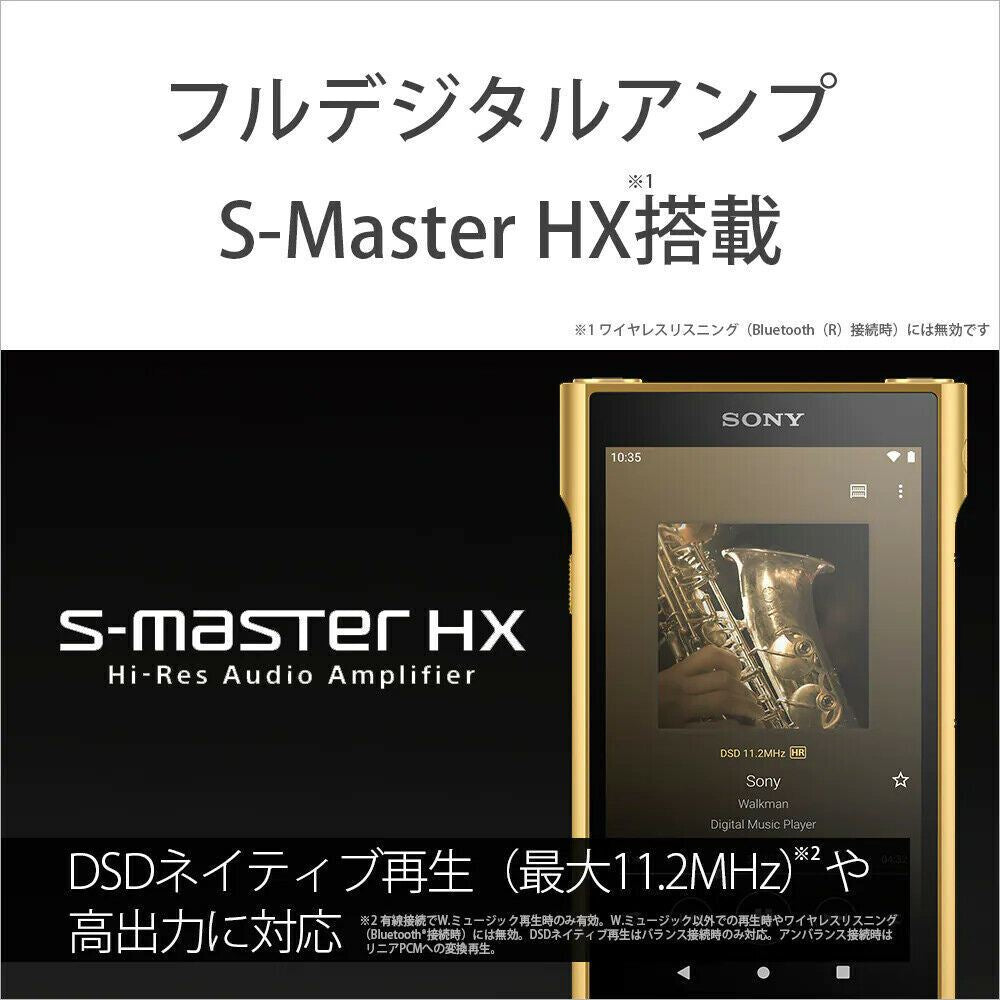 SONY NW‐WM1ZM2 Signature Series Walkman 256GB Android 11 MP3 Player Gold  genuine