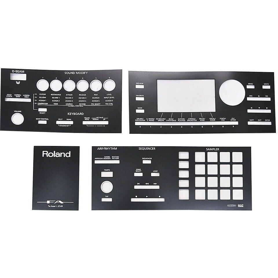 Roland Synthesizer Overlay Sheet Replacement Repair Genuine  FA-06 FA-07 FA-08