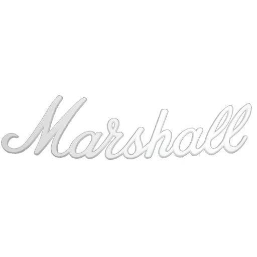 MARSHALL LOGO New MARK Head Cabinet Amplifier Large White 5C011020 270mm x 70mm