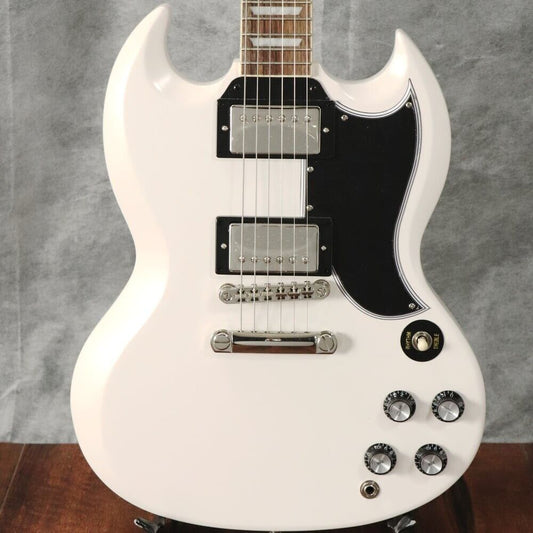 Epiphone 1961 Les Paul SG Standard Aged Classic White Electric Guitar w/hardcase