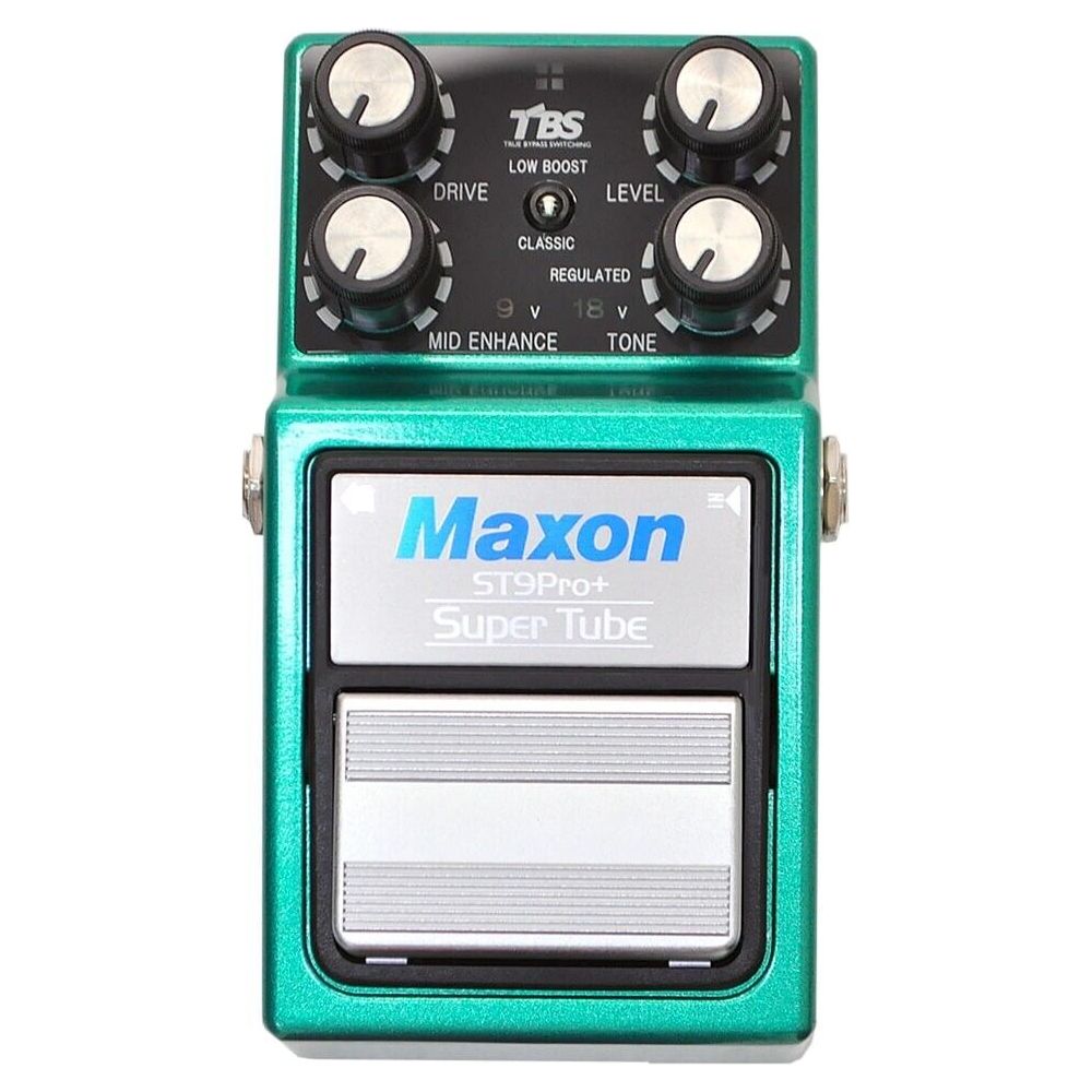 Maxon ST9Pro+ Super Tube Overdrive Guitar Effects Pedal Boost Control Brand New