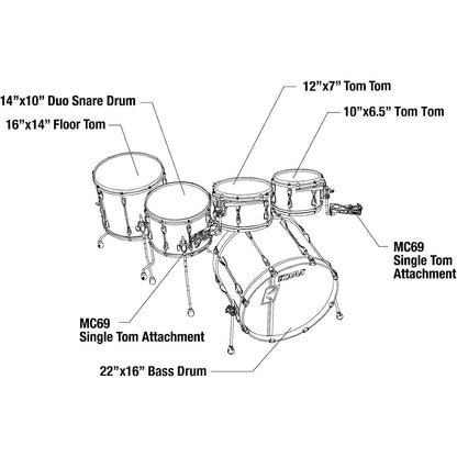 Tama drums Hardware MC69 Clamp-on Tom Arm Tom Holder genuine product New