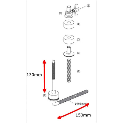 TAMA Japan Drums MXA43 hi-hat attachment for pipe dia 15.9mm-28.6mm genuine