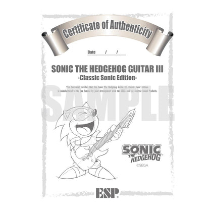 ESP×SONIC SONIC THE HEDGEHOG GUITAR III -Classic Sonic Edition- New