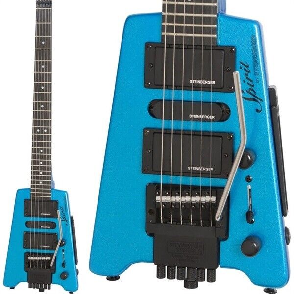 STEINBERGER Spirit GT-PRO Deluxe Series Frost Blue Headless Electric Guitar