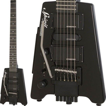 STEINBERGER Spirit GT-PRO Deluxe Black Headless Electric Guitar left ver w/ case