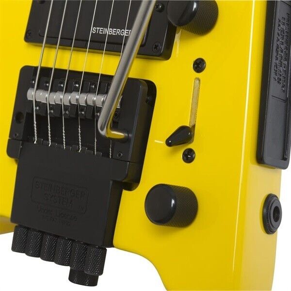 STEINBERGER Spirit GT-PRO Deluxe Hot Rod Yellow Headless Electric Guitar w/case