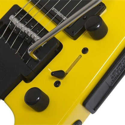 STEINBERGER Spirit GT-PRO Deluxe Hot Rod Yellow Headless Electric Guitar w/case