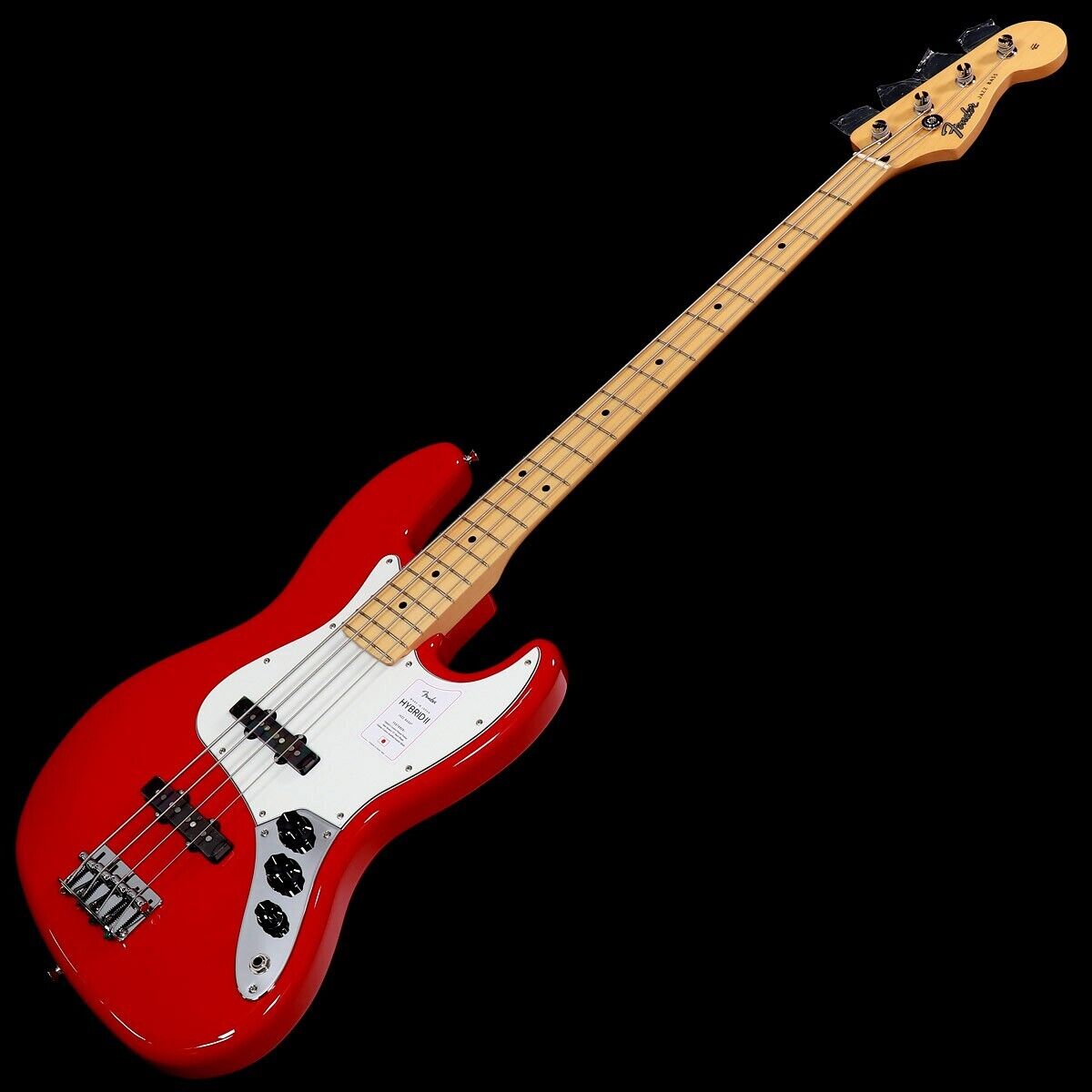 Fender Made in Japan Hybrid II Jazz Bass Maple Modena Red Bass Guitar w/case