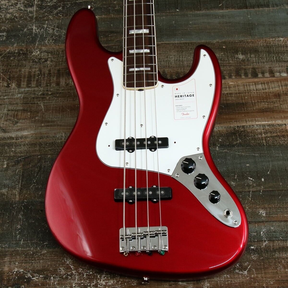 Fender 2023 Collection Made in Japan Heritage Late 60s Jazz Bass Candy Apple Red