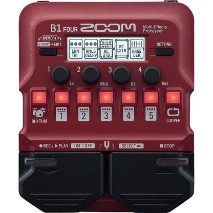 ZOOM B1 FOUR Bass Multi-Effects Pedal genuine product Brand New