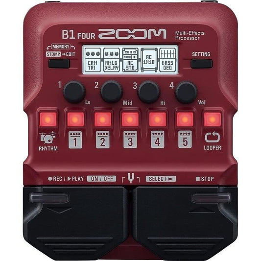 ZOOM B1 FOUR Bass Multi-Effects Pedal genuine product Brand New