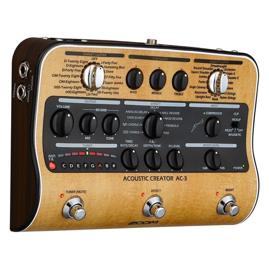 ZOOM AC-3 Preamp for acoustic guitar genuine product Brand New