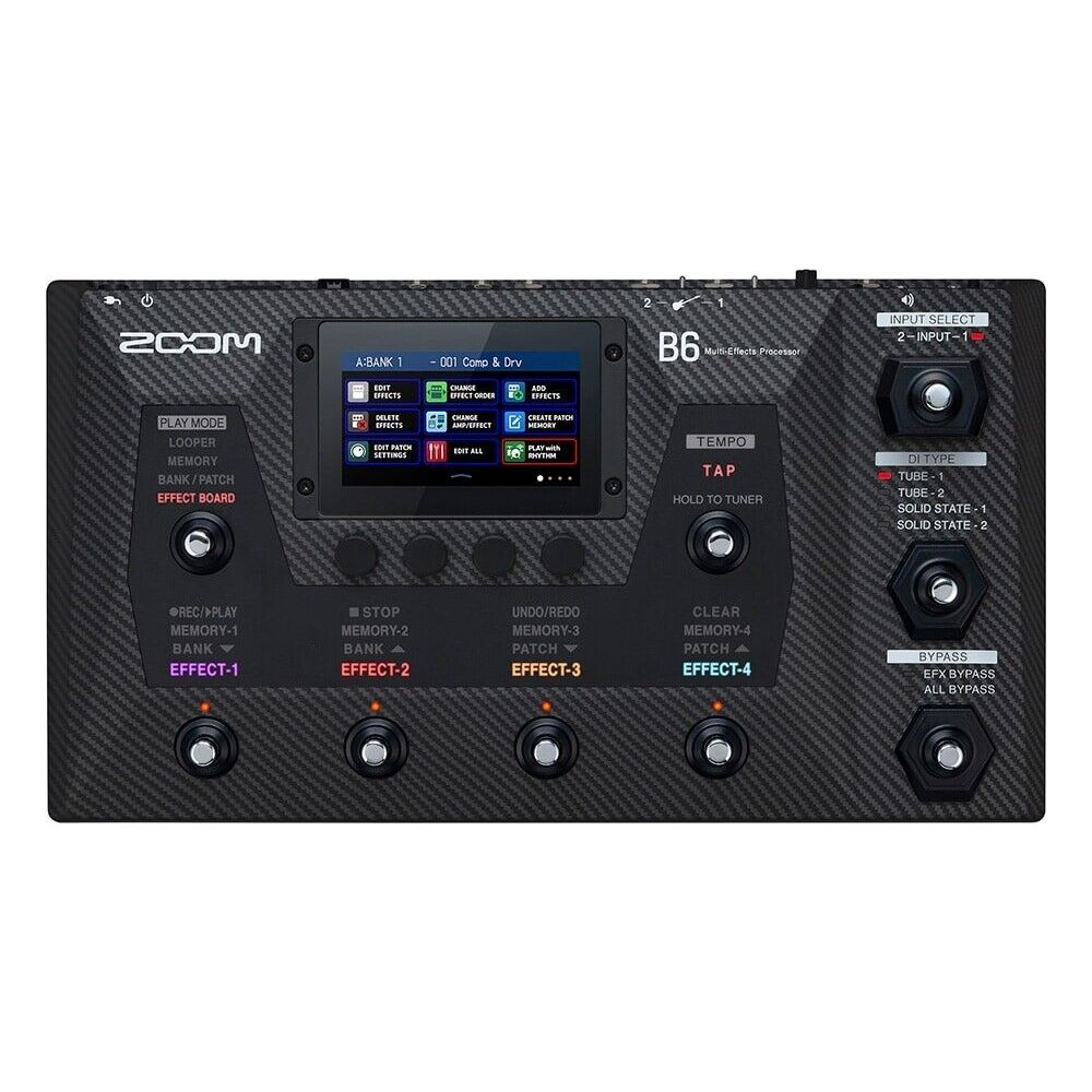 Zoom B6 Bass Guitar Multi-Effects Pedal Processor Full-color LCD genuine New