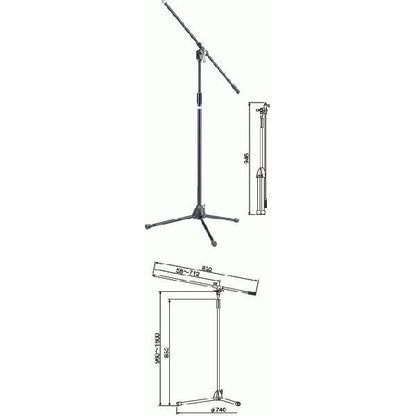 Tama MS205BK Boom Microphone Stand Black genuine product Brand New