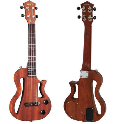 MAHALO EUK-200 Electric Ukulele Solid Body Concert Size w/Jack Preamp Headphone