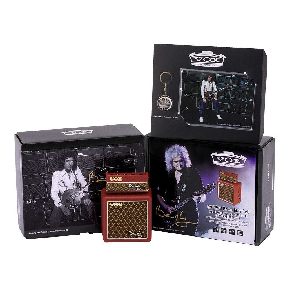 VOX amPlug Brian May SET [AP-BM-SET] w/ Key chains postcards cabinet Brand New